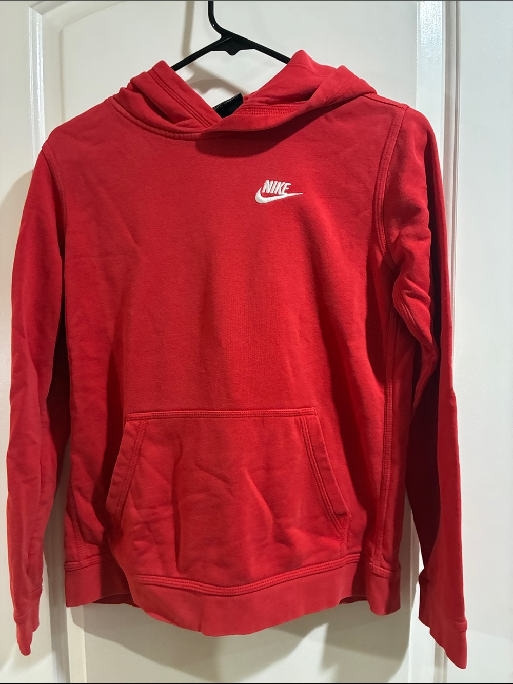 Nike Red Pullover Hoodie with White Swoosh